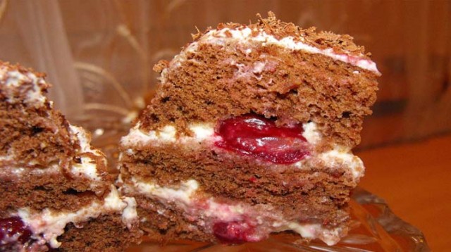 Бисквитный торт за 3 минуты