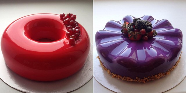 Потрясающие десерты с зеркальной глазурью от русского кондитера Ольги Носковой