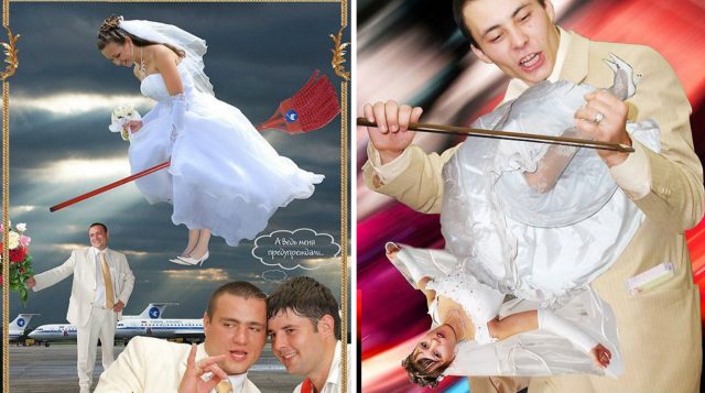 Фотошоп с “безуминкой”: странные свадебные фото от креативной студии “Королевский и сыновья”!