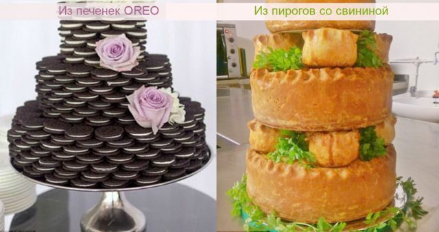 Да-да, это свадебные торты! Идеи необыкновенных тортов для тех, кто любит разнообразие :)