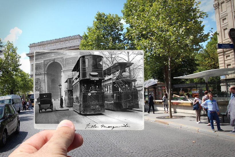 Что такое 100 лет? 20 самых ностальгических фото о том, как изменился Париж за столетие! :) рис 10