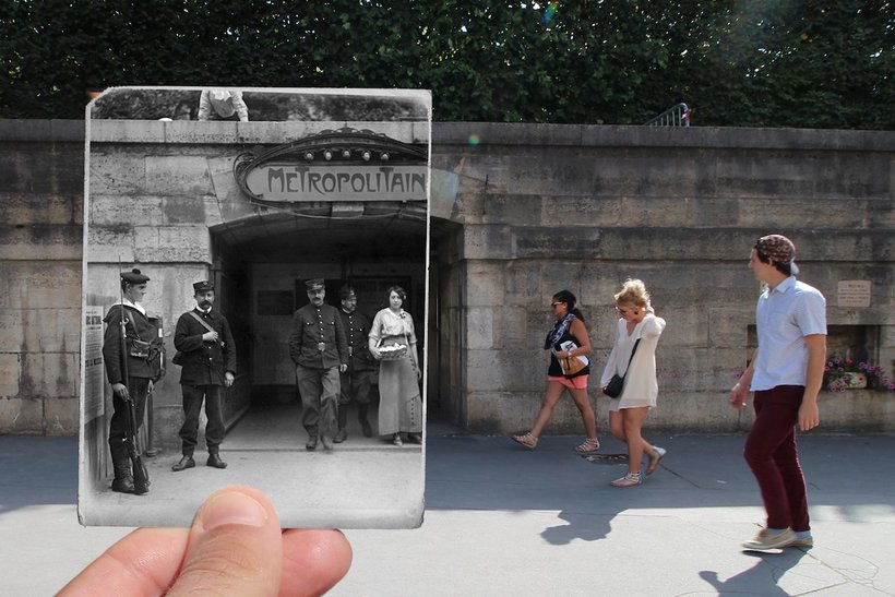 Что такое 100 лет? 20 самых ностальгических фото о том, как изменился Париж за столетие! :) рис 12