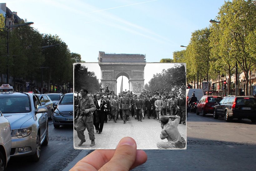 Что такое 100 лет? 20 самых ностальгических фото о том, как изменился Париж за столетие! :) рис 15