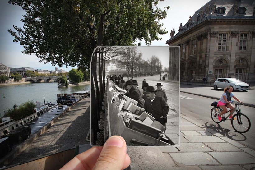 Что такое 100 лет? 20 самых ностальгических фото о том, как изменился Париж за столетие! :) рис 6