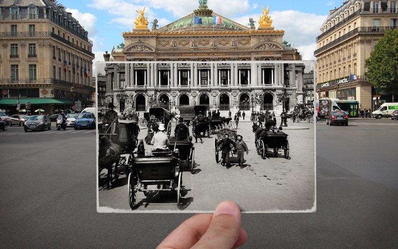 Что такое 100 лет? 20 самых ностальгических фото о том, как изменился Париж за столетие! :) рис 8