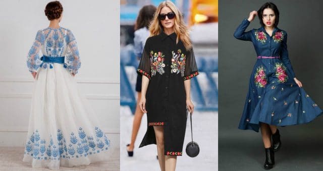 Вышитая осень! 15 самых необычных платьев в этно-стиле!