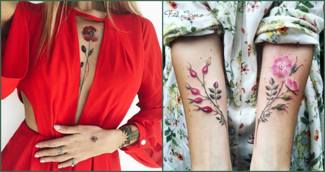 Цветочное вдохновение! 14 наипрекраснейших татуировок, которые вызовут у вас прилив нежности…)