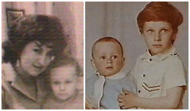 Маленький Дмитрий Нагиев с мамой и братом