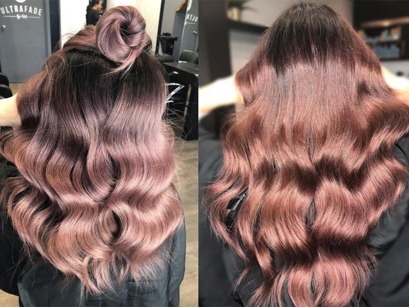 Мягкие розовые тона волос