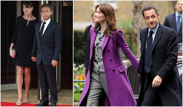 Карла Бруни и Николя Саркози идут за руку