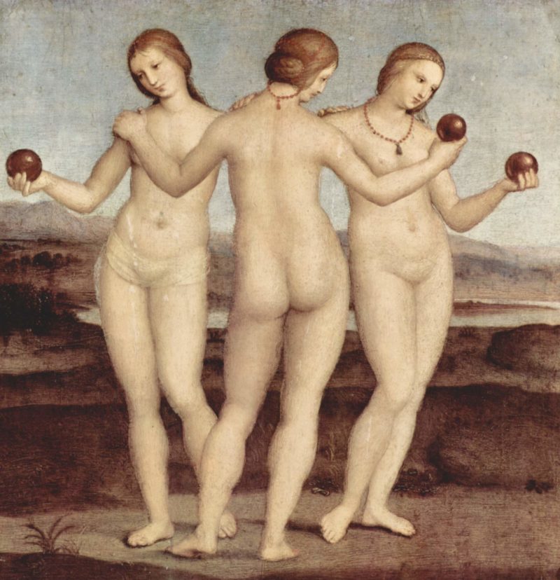 картина с тремя обнаженными женщинами