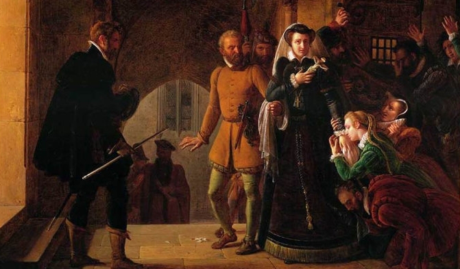 Мария Стюарт отрекается от шотландского престола - картина художника
