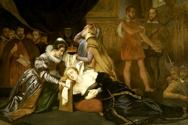 Казнь Марии Стюарт - репродукция с картины средневекового художника