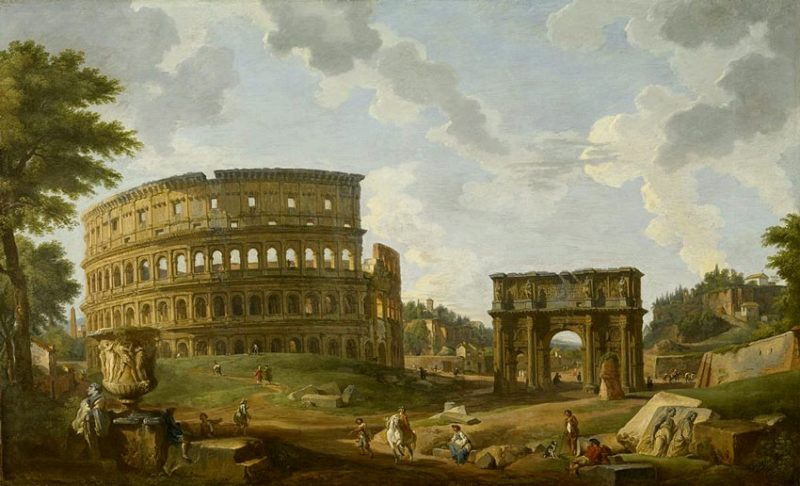 Колизей во времена ранней Римской империи - картина художника