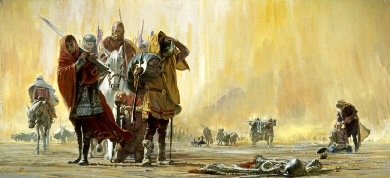 крестоносцы бредут по пустыне