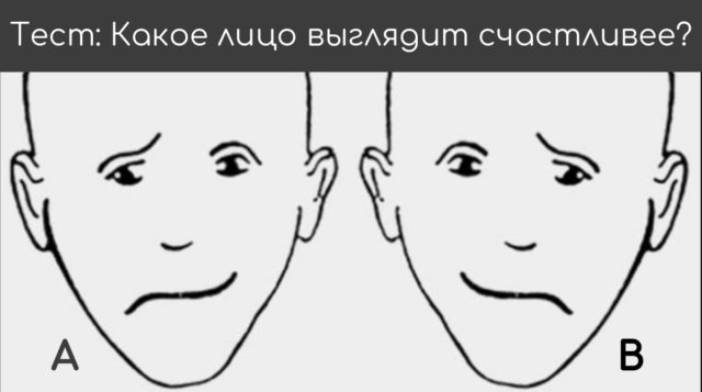 Тест: Какое лицо счастливее? расскажет, к какому из 2-х типов людей вы относитесь